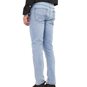 Pantalon en jean droit délavé et déchiré de haute qualité, style streetwear, effet usé, pour hommes, fabriqué au Pakistan, service OEM. - Product Image 3