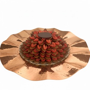 Eco-Friendly Metal <b>Chocolate</b> Tray Exclusive Copper Finish Metal <b>Chocolate</b> Serving Tray For Home <b>Wedding</b> And Special Occasions - Product Image 3