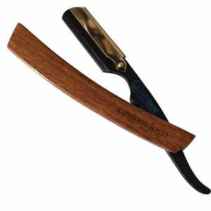 Navaja de Barbero Profesional de Plástico de Alta Calidad con Hoja Recta, Venta al por Mayor de Fábrica, Logotipo Personalizado, Hoja Afilada de Acero Inoxidable - Product Image 2