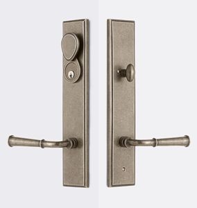 Poignée de porte double en acier nickelé, personnalisable pour maison, hôtel, bureau, avec serrure de passage et de confidentialité - Product Image 5