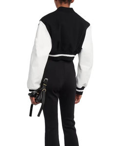 Veste universitaire tendance pour femme, modèle le plus vendu, haute qualité, vente en gros, veste décontractée avec impression de logo personnalisée, en laine de mouton - Product Image 2