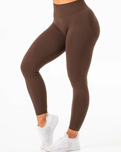 Women's High Waist Seamless Elastic Belt Yoga Legging Solid Simple Breathable Knitted Fabric Four-Way Stretch Plus Size Quick - Product Image 3