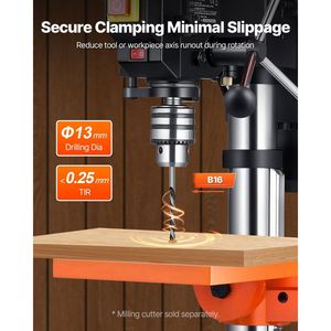 Taladro de Banco con Motor de Inducción Ajustable de 650/1050/1800/2350/3100 RPM y 6.2A, Máquina de Perforación de Sobremesa de 1050 RPM - Product Image 5