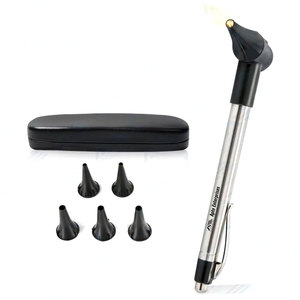 Otoscope à fibre optique, auroscope, outil d'inspection des oreilles à domicile, grossissement 3X, LED lumineuse, réutilisable, fonctionne avec piles - Product Image 1