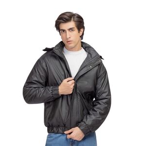Men <b>Black</b> Hooded Jacket Zip Up Casual Outdoor <b>Windbreaker</b> Lightweight Water Resistant Hooded Jacket Long Sleeve Custom Logo OEM - Product Image 2