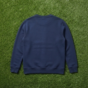 Men's <b>Navy</b> Crewneck <b>Sweatshirt</b> Utility Chest Pocket Zip Detail Long Sleeve Casual Streetwear Pullover Custom - Product Image 5