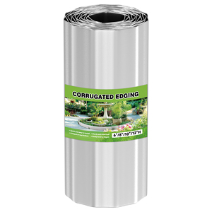 Bordure de jardin en acier laminé à froid argenté 10''x50' robuste sans crevaison pour pelouse et jardin - Product Image 1