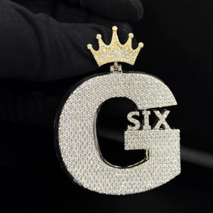 จี้ฮิปฮอปหรูหราประดับเพชร CZ แบบฟรอสต์ - Product Image 1