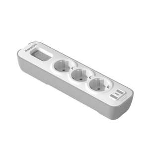 Materiales de Ingeniería para la Prevención de Incendios, Enchufe de Sobremesa Serie NOVA 2026, Nuevo Diseño, 3 Vías, 16A, Interruptor de Sobrecarga - Product Image 1