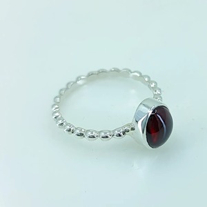 <b>Garnet</b> 925 Sterling <b>Silver</b> Handmade Boho Statement Promise <b>Ring</b> for Women January Birthstone Perfect Gift for Her Birthday - Product Image 2