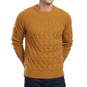 Custom <b>Chunky</b> <b>Knit</b> Men Sweater <b>for</b> Wholesale Private Label Menswear Collections with OEM ODM Factory Supply - Product Image 4
