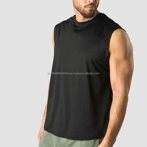 Prix de gros, logo personnalisé, débardeurs sans manches en polyester pour hommes, coupe ajustée, vêtements de sport, vêtements d'entraînement, vêtements de fitness pour hommes - Product Image 6