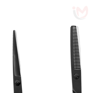 กรรไกรตัดผมด้วยมือขวากรรไกรสแตนเลสคมใบมีด28ซี่ฟันแบบแบนสำหรับร้านเสริมสวยมืออาชีพ - Product Image 2