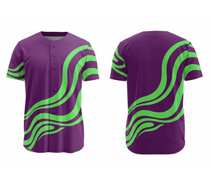 เสื้อเบสบอลประสิทธิภาพสูง – ชุดทีมแบบซับลิเมชั่นสั่งทำพิเศษ พร้อมโลโก้และหมายเลขตามสั่ง |   ฐานผ้าโพลีเอสเตอร์ที่ระบายอากาศได้ดี - Product Image 1