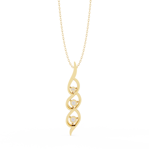 Fashion Designer 14K <b>Solid</b> <b>Gold</b> Round Cut Set Lab Diamond Solitaire <b>Pendant</b> Necklace for Women Party Gift - Product Image 3