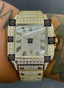 Reloj de Lujo Hip Hop con Diamantes Moissanite, Reloj Mecánico Automático de Acero Inoxidable para Hombre - Product Image 1