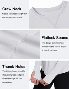 Ropa de pesca para mujer, camisa de pesca blanca de manga larga con protección solar UPF 50, de secado rápido, top tipo jersey de color sólido para adultos - Product Image 5