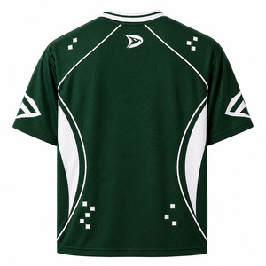 Camiseta Deportiva de Malla Verde Bosque de Alta Calidad, Estilo Y2K Vintage, Oversize, para Streetwear, con Impresión DTG Personalizada, Proveedor - Product Image 3