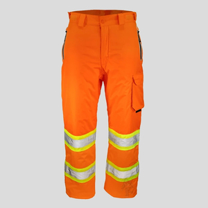 <b>Hi</b> Visibility <b>Orange</b> Reflective Safety <b>Trousers</b> Unisex ANSI/ISEA 107-2015 Class E Certified Breathable Durable Workwear - Product Image 1