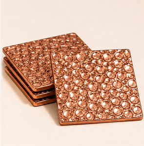 Handmade Hammered <b>Square</b> Copper Coaster Set Luxury Antique Metal Drink Coasters For Home <b>Bar</b> & Hotel <b>Table</b> Decor Heat Resistant - Product Image 6