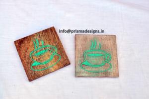 Posavasos de Madera al por Mayor con Logotipo Grabado a Láser, Protector de Mesa Rústico, Regalo Personalizado, Posavasos para Cerveza - Product Image 6