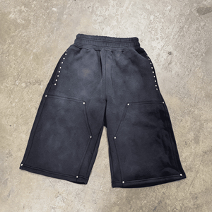 Men's <b>Black</b> Bermuda Shorts Front Logo Elastic Waist Knitted Casual with Pockets Solid Color Mid Rise Eco-Friendly Gym Shorts - Product Image 6