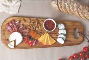 Planche à charcuterie en bois naturel extra longue, plateau de service pour fromages, planche à fruits pour fêtes, fournitures hôtelières, vente en gros - Product Image 3