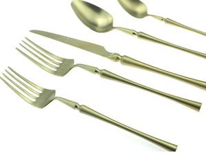 Premium Quality Handmade Tableware <b>Cutlery</b> <b>Set</b> Stainless Steel <b>Gold</b>-Plated Luxury Spoon Fork Knife for Wedding Parties - Product Image 2