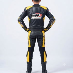 Combinaison de course premium Ramaha pour homme, 1 pièce, en cuir de vache véritable/cuir de kangourou, style MotoCP, combinaison de course sur circuit, niveau de protection 2 - Product Image 2