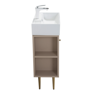 Étagère ouverte de 21,6 po à gauche, verte, 24V06 21LVL, uniquement pour les meubles-lavabos de salle de bain - Product Image 5