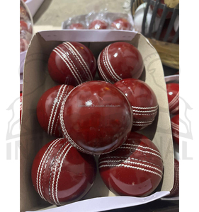 Vente flash - Ballon de cricket IBEX HILLS rouge de haute qualité, 156 g |   Ensemble de 4 pièces cousues à la machine |   Noyau en liège à 2 couches |   Ambidextre |   Nouveau - Product Image 2