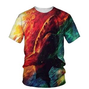 Nouveau T-shirt personnalisé imprimé pour homme, col épais, 100% coton, T-shirts épais, col montant uni, coupe ample pour homme - Product Image 1