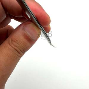 แหนบต่อขนตาปลายเรียว 65 องศา สแตนเลสสตีล  รับทำโลโก้ตามสั่ง บริการ OEM - Product Image 3