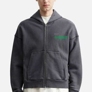 Sweat à capuche zippé pour homme, couleur unie, style tendance, qualité supérieure, streetwear pour homme, fabrication raisonnable, fabriqué au Pakistan - Product Image 5
