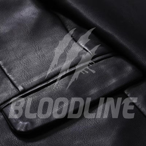 Men's Black PU <b>Leather</b> Blazer Slim Fit Turn-Down Collar Single Breasted Smart Casual <b>Jacket</b> Autumn Wear - Product Image 6