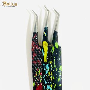 Punta de Fibra de Acero Inoxidable Profesional y Duradera 45 °   Pinzas para Pestañas de Agarre Fuerte, Herramienta para Extensión de Volumen, Logotipo Personalizado - Product Image 6