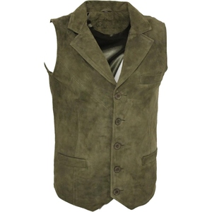 Chaleco de Motocicleta de Cuero de Cabra Auténtico para Hombre, Chaleco de Motocicleta de Cuero Genuino de Alta Calidad - Product Image 5
