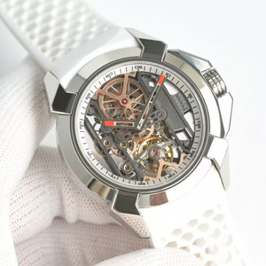 A Luxurious Silver Bezel Casual Business Sports <b>Skeletonized</b> <b>Automatic</b> Mechanical Men's <b>Watch</b> Inheriting Craftsmanship - Product Image 3