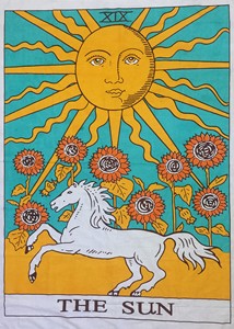 Tapiz de Algodón con Diseño de Sol, Póster Pequeño para Colgar en la Pared, Decoración del Hogar, Mantel, por Proveedores Indios - Product Image 3