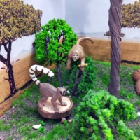 Figurines d'animaux miniatures en PVC, simulation réaliste, singes, pour décoration de maison de poupée et cadeaux pour mini-fermes et zoos – Vente chaude unisexe