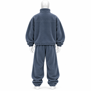 Precio al por mayor: Chándal de invierno para hombre, 100% personalizado con logo impreso, estilo casual, vintage, lavado y desgastado, a la venta. - Product Image 2