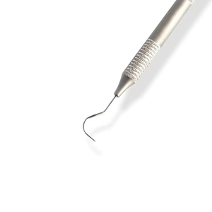 Sondes dentaires manuelles en acier inoxydable réutilisables droites et courbées, instruments chirurgicaux certifiés CE, prix de gros - Product Image 5