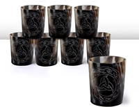 Verres à shot en corne de buffle naturelle faits à la main, style viking, rustiques, médiévaux, pour bar, cadeau unique pour moi