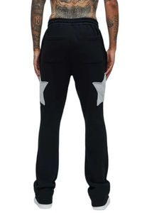 Survêtement évasé en molleton 100% coton avec patch appliqué et fermeture éclair, effet délavé à l'acide - Product Image 6