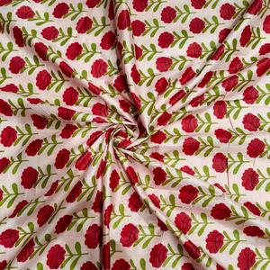 Block Print Cotton Cambric 60x60 Lightweight Traditional Jaipuri Fabric for Curtains Bags Boys' Clothing-Breathable Eco-Friendly - Product Image 4