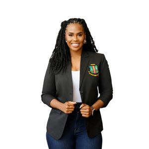 Blazer Negro para Mujer con Bordado, Estilo Casual de Negocios, Traje de Oficina, Chaqueta Formal Profesional, Ropa Exterior de Moda - Product Image 1