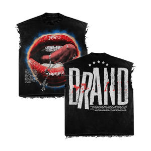 Camisetas con Logotipo Personalizado y Pedrería, Cuello Redondo, Talla Grande, 100% Algodón, Estilo Urbano, Lavado Ácido, Camisetas con Gráficos para Hombre - Product Image 4