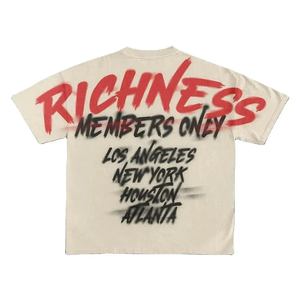 T-shirts d'été personnalisés pour hommes style Hip-Hop, coupe oversize, écologiques, à manches courtes, imprimés sérigraphiés, 100% coton peigné tricoté - Product Image 1