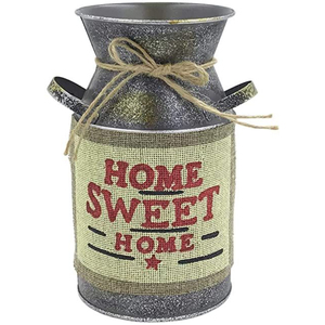 New Quality Chic Galvanized Milk Jugs Rustic Metal Flower <b>Vase</b> <b>Small</b> Bucket Home Kitchen Living Room European Wedding Decor - Product Image 6