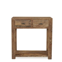 Table console moderne en bois de manguier massif, faite à la main, écologique, pour salon, usage hôtelier, design de base de pieds, Manish Art